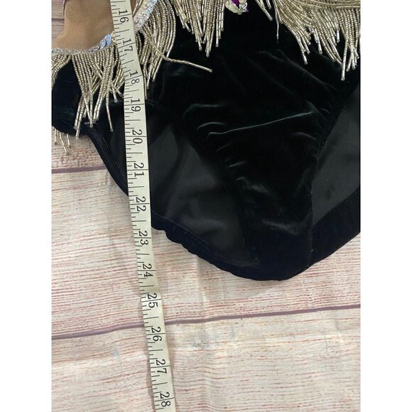 Motionwear Women's Rythmic Gymnastics Tassled, Embellished Leotard - S - Picture 5 of 13